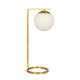 Globe - Table Lamp Opal With Dimmer Switch Inline - Gold / White - Furniture Home Direct