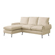 Modern Sectional Technical Leather L-Shaped Sofa Couch With Reversible Chaise Lounge - Furniture Home Direct