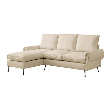 Modern Sectional Technical Leather L-Shaped Sofa Couch With Reversible Chaise Lounge - Furniture Home Direct