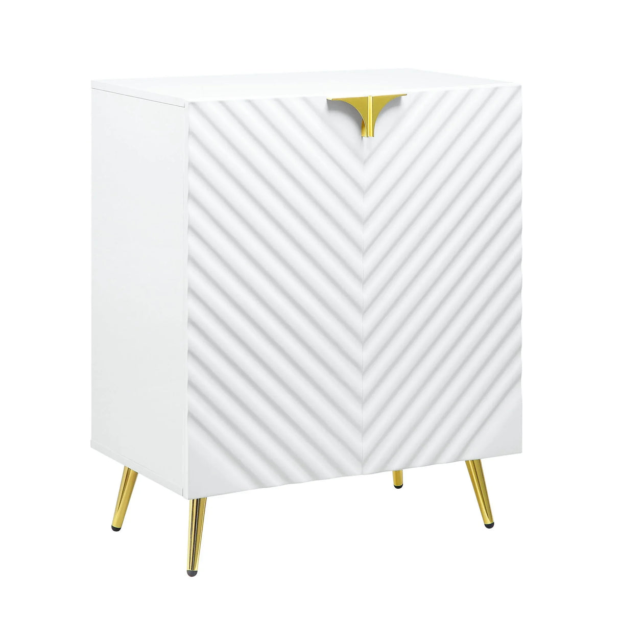 Gaines - High Gloss Console Cabinet - White - Furniture Home Direct
