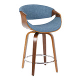 Curvini - Mid Century Modern Counter Stool (Set of 2) - Furniture Home Direct