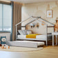 Wooden House Bed With Twin Size Trundle - Furniture Home Direct