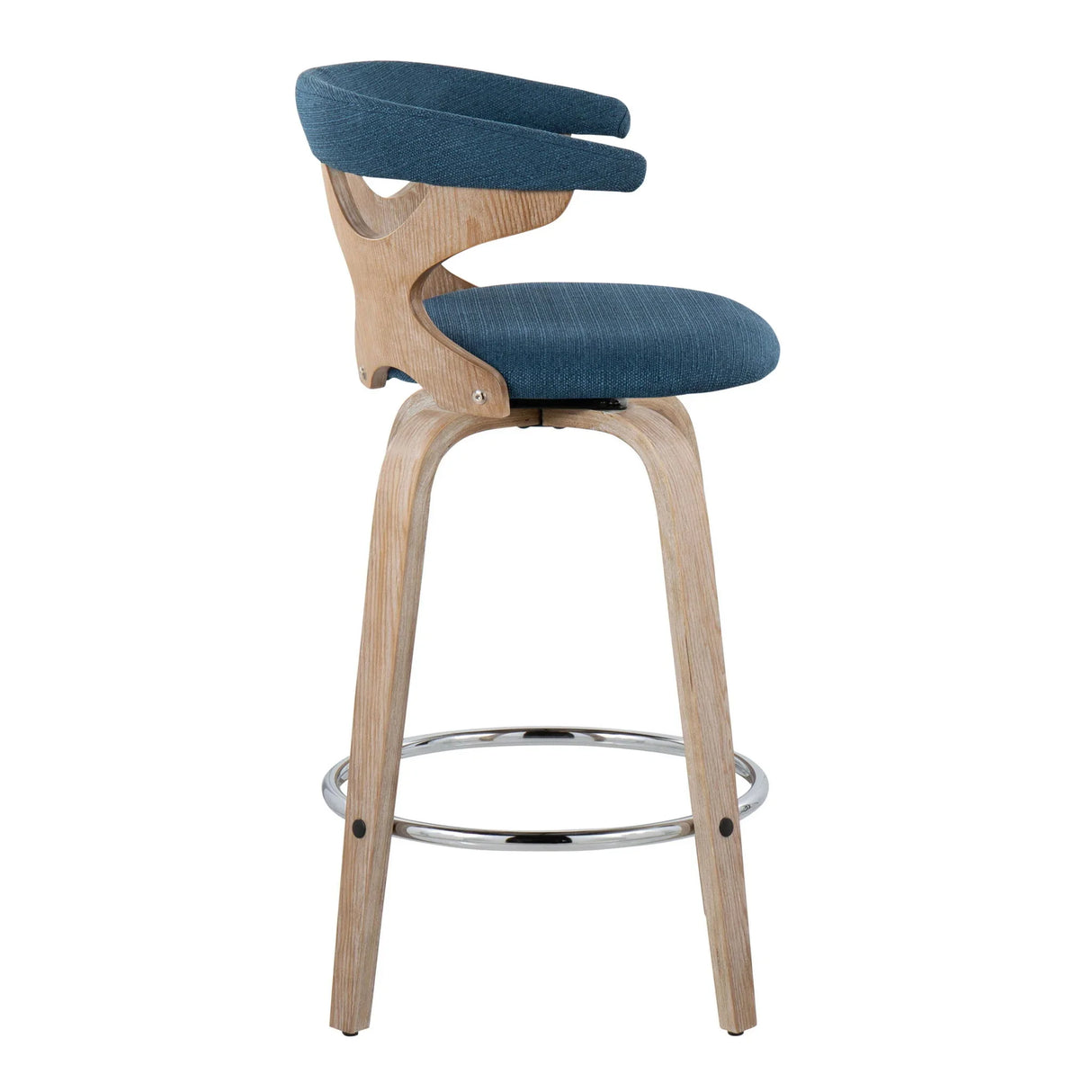 Gardenia - Mid Century Modern Fixed Height Counter Stool With Swivel (Set of 2) - Furniture Home Direct
