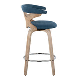 Gardenia - Mid Century Modern Fixed Height Counter Stool With Swivel (Set of 2) - Furniture Home Direct