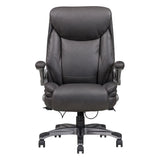Bonded Leather Upholstered Office Chair With Adjustable Height And Armrest - Gray - Furniture Home Direct