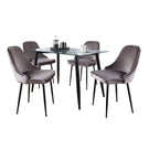 Clara Giovani - 5 Piece Contemporary Dining Set - Furniture Home Direct