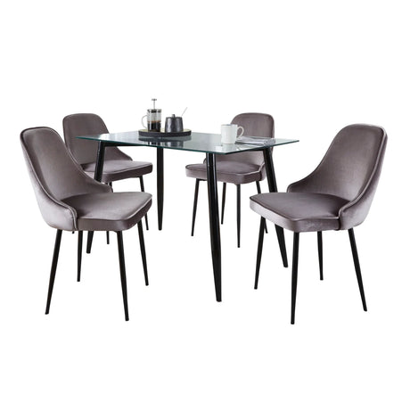 Clara Giovani - 5 Piece Contemporary Dining Set - Furniture Home Direct