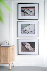 Rope Wall Art With Frame, Wall Decor For Living Room (Set of 3) - White / Black - Furniture Home Direct