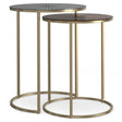 Drake - 2 Piece Nesting Table - Antique Nickel / Antique Copper - Furniture Home Direct
