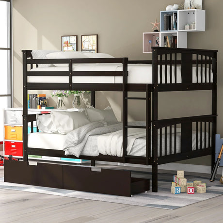 Bunk Bed With Ladder For Bedroom, Guest Room Furniture - Furniture Home Direct