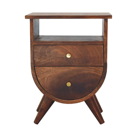 Split - Bedside Table - Chestnut - Furniture Home Direct