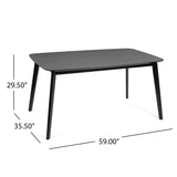 Retro Dining Table With Faux Wood Top