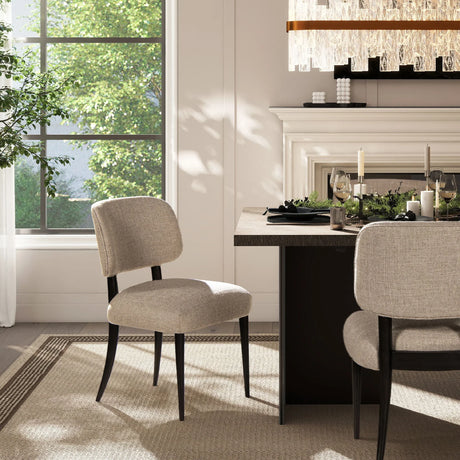 Harriet - Split Back Upholstered Dining Side Chair (Set of 2) - Merino Gray - Furniture Home Direct
