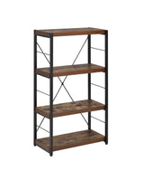 Bob - Bookshelf - Weathered Oak / Black - Furniture Home Direct