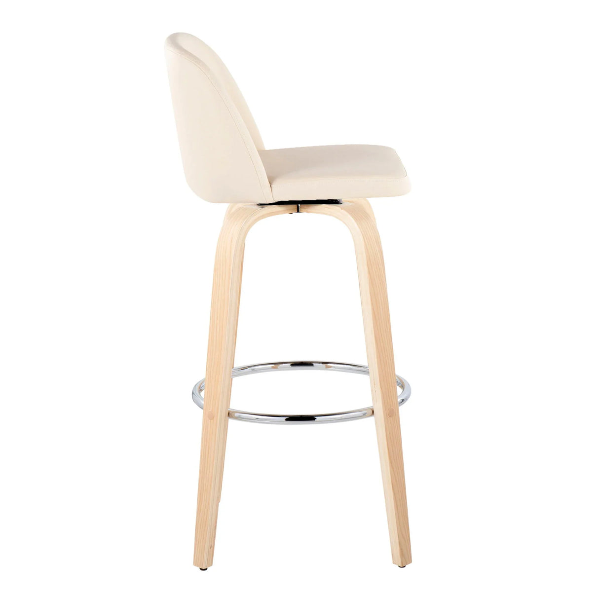 Toriano - Contemporary Fixed Height Barstool & Swivel With Round Footrest (Set of 2) - Furniture Home Direct