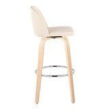 Toriano - Contemporary Fixed Height Barstool & Swivel With Round Footrest (Set of 2) - Furniture Home Direct