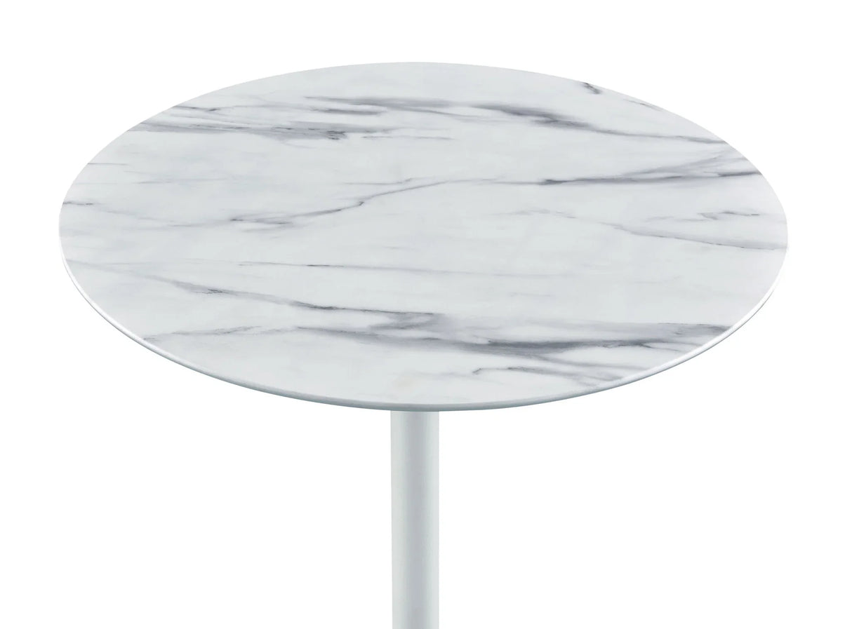 Orbit - 15.5" End Table With Height Adjustable Marble Textured Top - Furniture Home Direct
