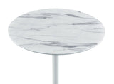 Orbit - 15.5" End Table With Height Adjustable Marble Textured Top - Furniture Home Direct