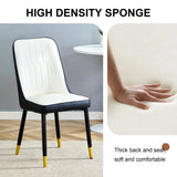 Dining Chairs Modern Two Tone Set of 4 White and Black - Furniture Home Direct