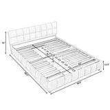 Modern Platform Bed Frame With Thick Chenille Fabric - Furniture Home Direct