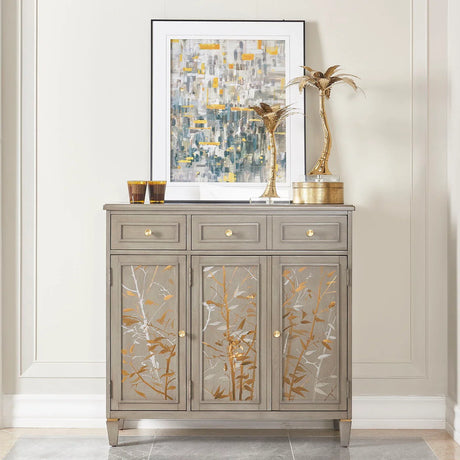 Dauphin - Handpainted Entryway Storage Cabinet - Gray Cashmere - Furniture Home Direct
