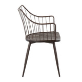Winston - Farmhouse Style / Dining Chair - Brown / Dark Walnut - Furniture Home Direct