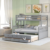 Bunk Bed With Twin Size Trundle And Drawers - Furniture Home Direct