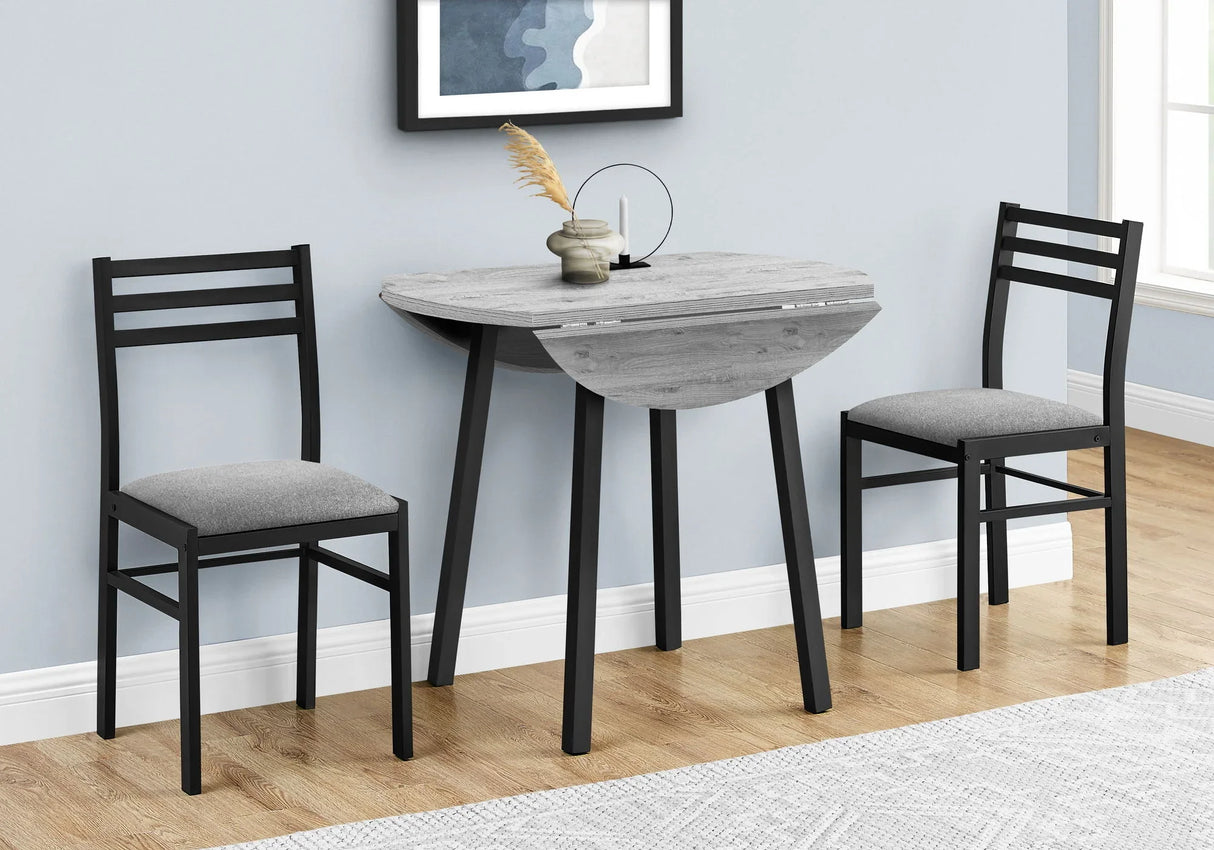 3 Pieces Dining Table Set, Small, Drop Leaf, Contemporary & Modern - Furniture Home Direct