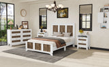 Bedroom Set Full Size Bed Dresser Nightstands Wood White - Furniture Home Direct
