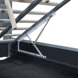 Platform Bed Upholstered Storage Hydraulic Drawers Gray - Furniture Home Direct