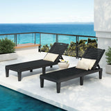 2 Piece Outdoor Chaise Lounges With Adjustable Backrest - Furniture Home Direct