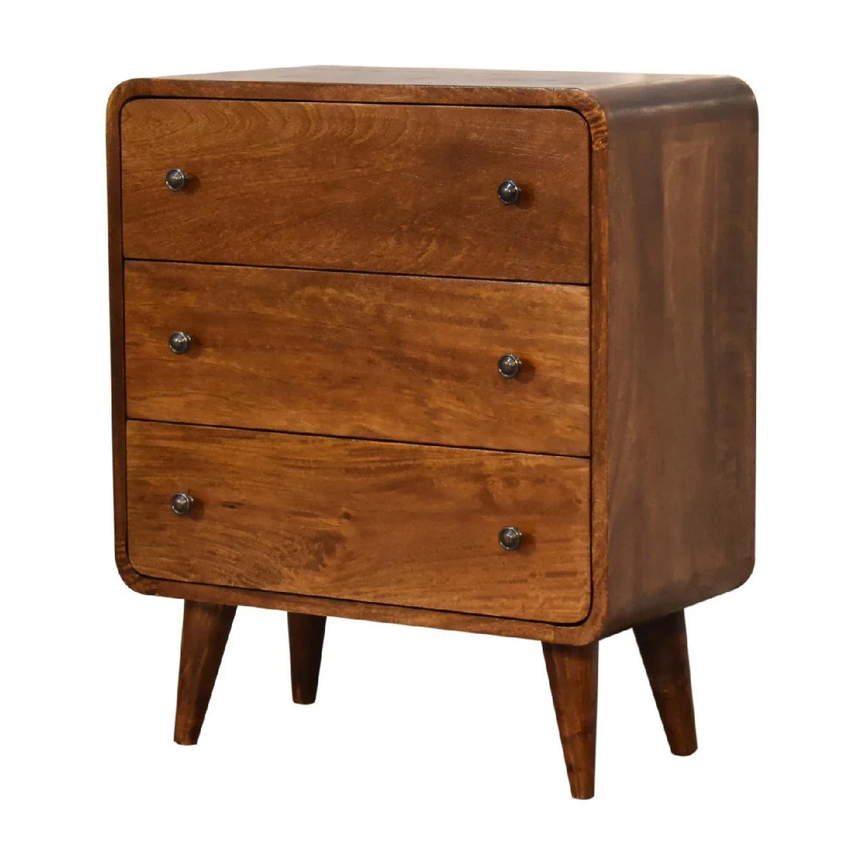 3 Drawer Mini Curved Chest - Furniture Home Direct