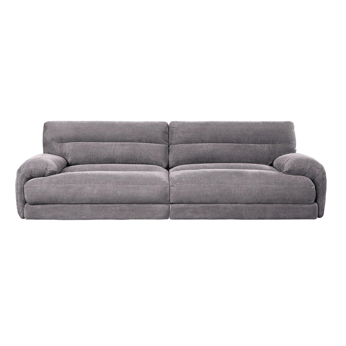 Cadenza - Corduroy Loveseat - Gray - Furniture Home Direct