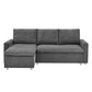 Convertible L Shaped Sleeper Sofa Bed With Reversible Chaise And Storage - Furniture Home Direct