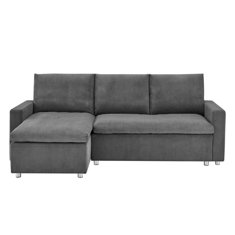 Convertible L Shaped Sleeper Sofa Bed With Reversible Chaise And Storage - Furniture Home Direct