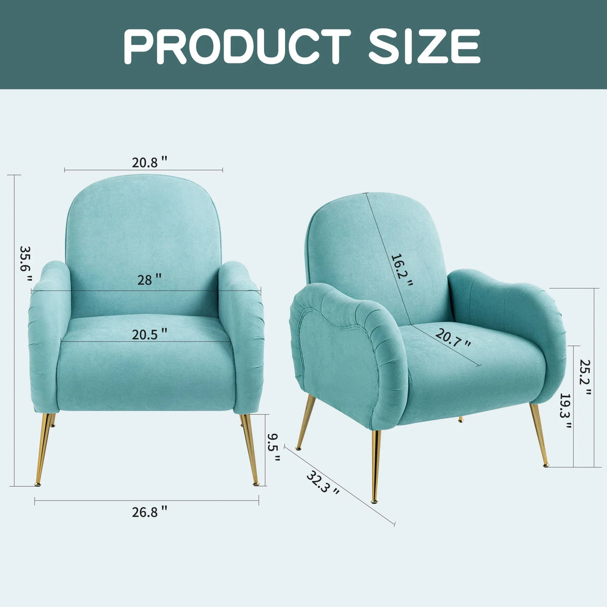 Modern Accent Chair With Metal Legs, Snowflake Fabric Armchair - Furniture Home Direct