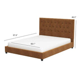 Donald - Mid-Century Modern Upholstered Platform Bed - Furniture Home Direct