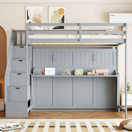 Murphy Bed With Smart Hydraulic System And Desk Design - Furniture Home Direct
