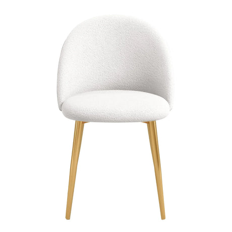 Marion - Mid-Century Modern Dining Chair (Set of 2) - Gold / White - Furniture Home Direct