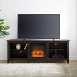 Modern Transitional 3 Shelf Open Storage 70" TV Stand For 80" TVs - Furniture Home Direct