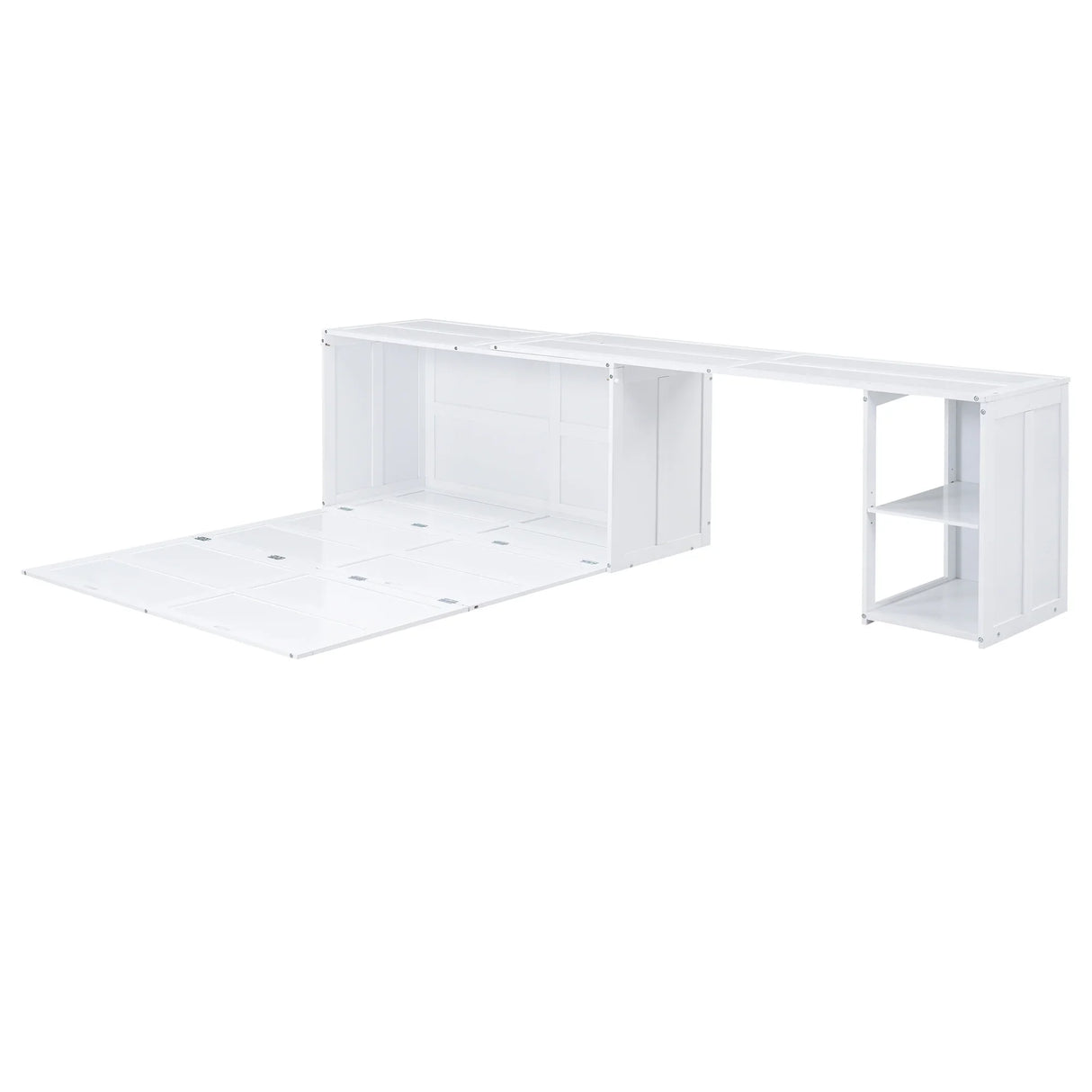 Modern Cabinet Bed With Desk and Storage - Queen Size - Furniture Home Direct