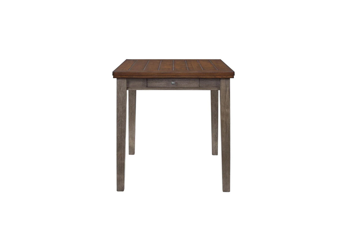 Counter Height Two Tone 4 Drawer Dining Table - Gray - Furniture Home Direct