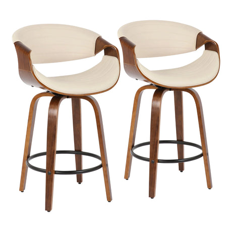Symphony - Mid Century Stylish Design Modern Counter Stool (Set of 2) - Furniture Home Direct