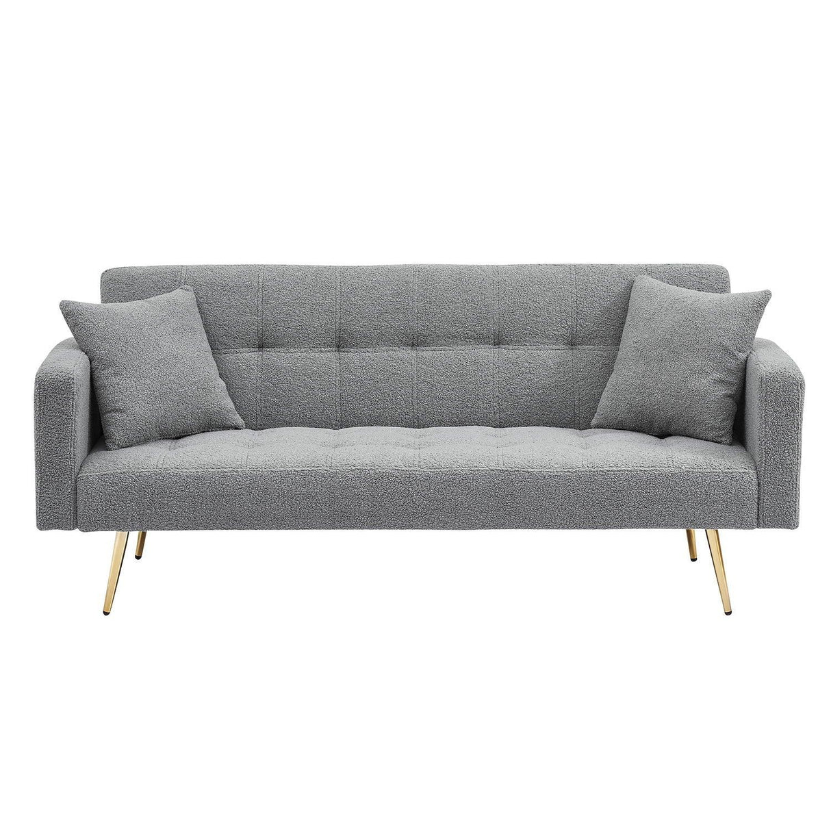 Teddy Fleece Sofa Bed With Luxurious Throw Pillows - Furniture Home Direct
