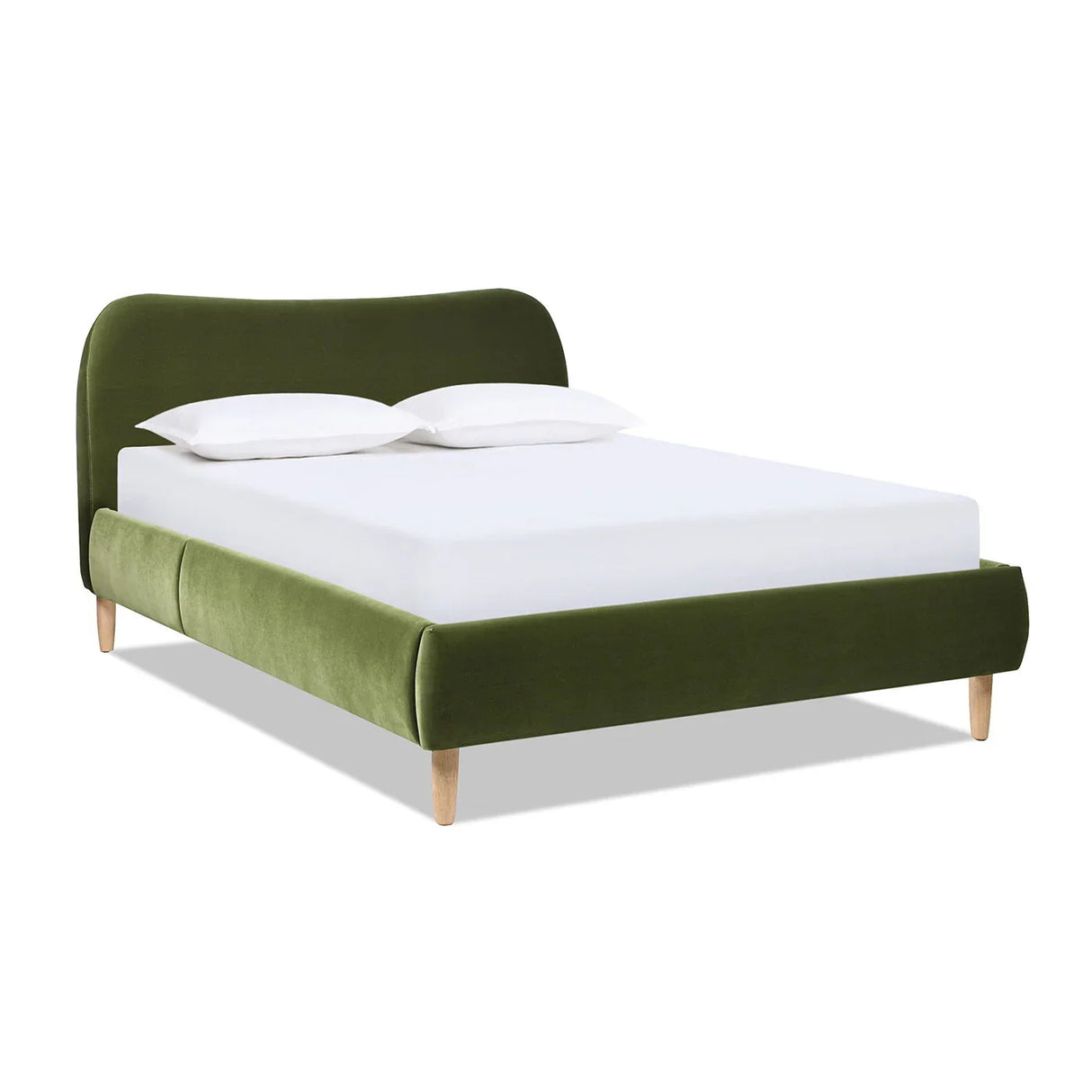 Roman - Curved Headboard Upholstered Platform Bed - Furniture Home Direct