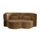 Floor Convertible Sleeper Sofa Bed With 2 Pillows - Furniture Home Direct