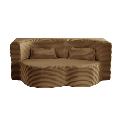 Floor Convertible Sleeper Sofa Bed With 2 Pillows - Furniture Home Direct