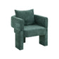 Modern 3 Leg Chenille Accent Chair With Ergonomic Arms & Removable Pillow - Furniture Home Direct