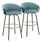 Claire - Contemporary / Glam Barstool With Footrest (Set of 2) - Furniture Home Direct