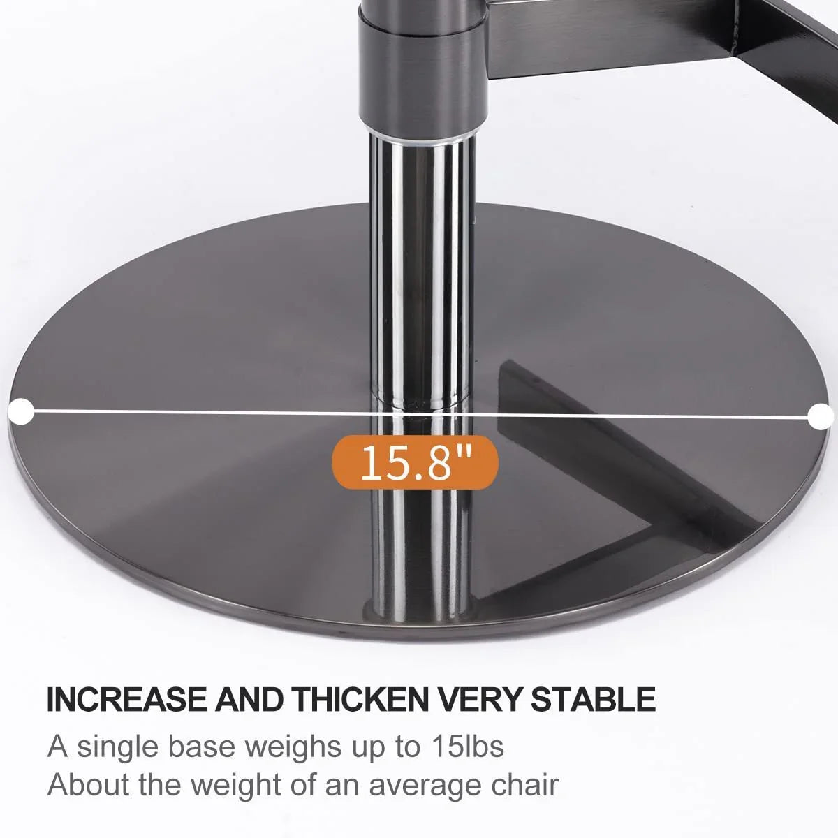 Titanium Stainless Steel Bar Stool, Grade Modern Leather Bar Chair With Backrest, Swivel Adjustable Height For Kitchen Counter And Dining Room - Furniture Home Direct